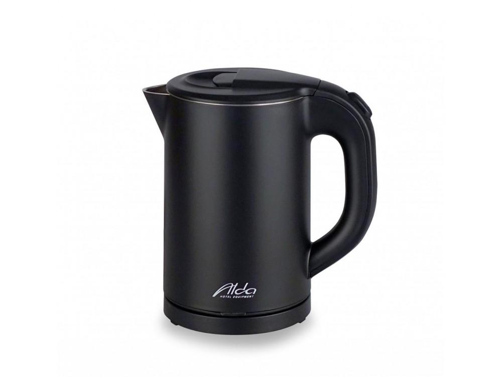 Wasserkocher ALDA Mini Inox Schwarz, 0,8 l